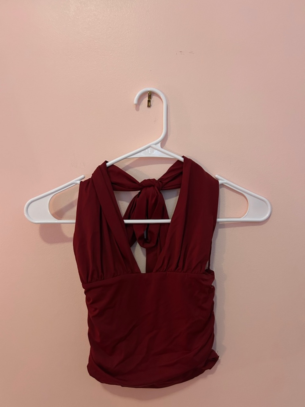 Zara Burgundy Halter Tank Top